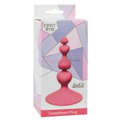 Анальная пробка-цепочка sweetheart plug розового цвета Анальная пробка-цепочка sweetheart plug розового цвета