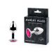 Металлическая втулка plug small цвета серебро с рубиновым кристаллом
